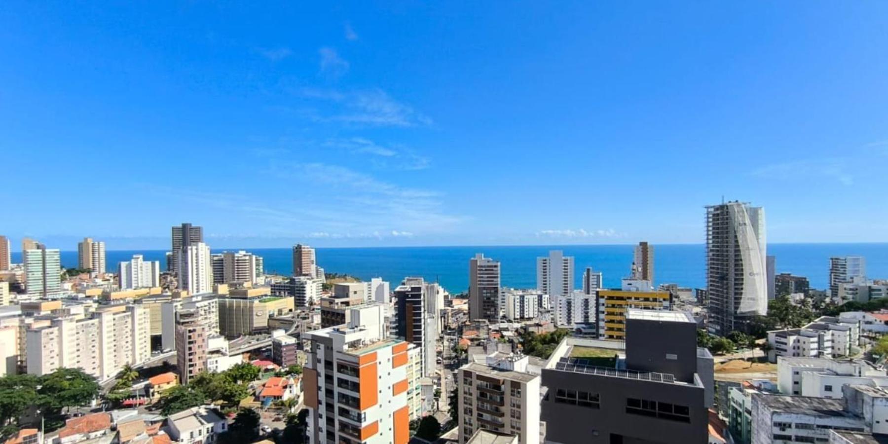 Lindo Studio Vista Mar Na Barra Com Piscina No Rooftop Do Edf, Proximo Ao Porto Da Barra Salvador de Bahía Exterior foto