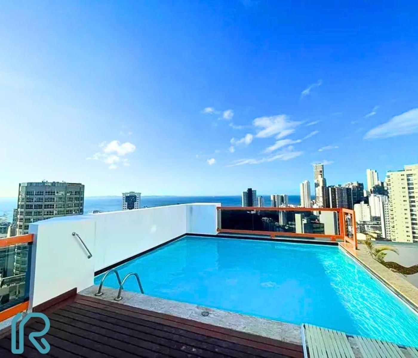 Lindo Studio Vista Mar Na Barra Com Piscina No Rooftop Do Edf, Proximo Ao Porto Da Barra Salvador de Bahía Exterior foto